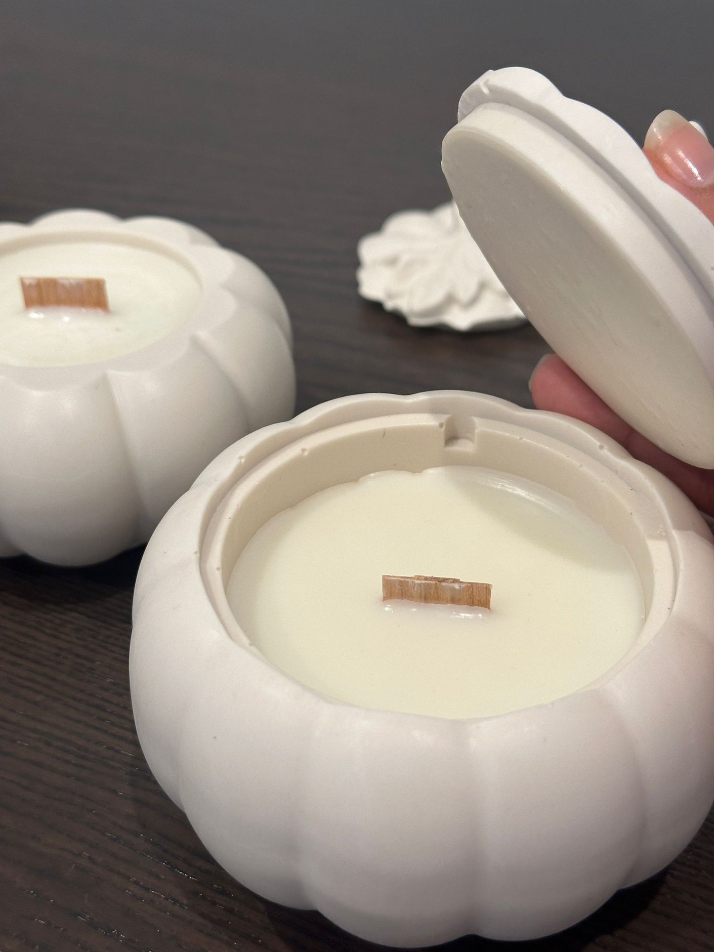 Flor de Calabaza - Vela aromática con mecha de madera