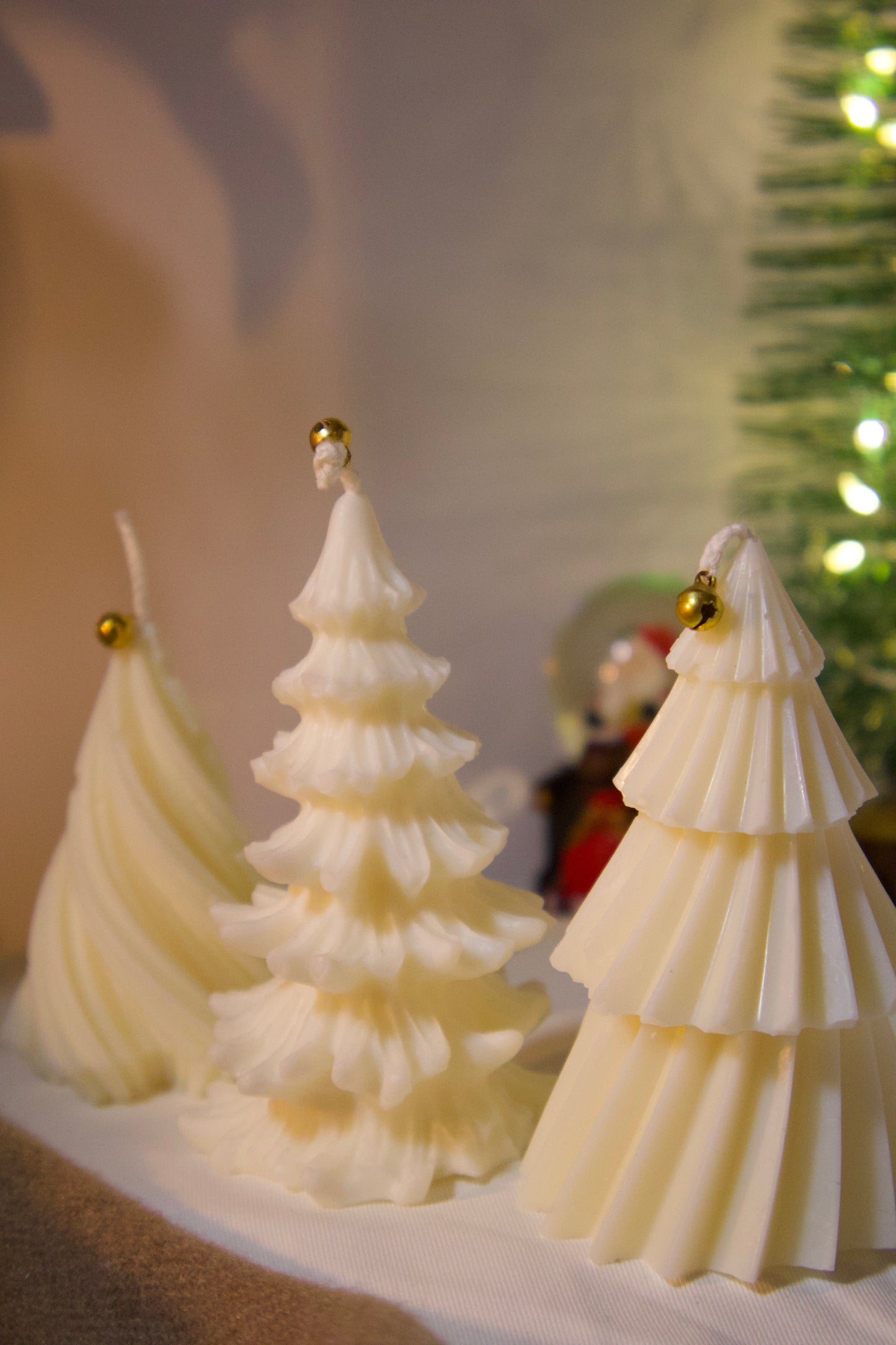 Set de Abetos Navideños - velas decorativas navideñas