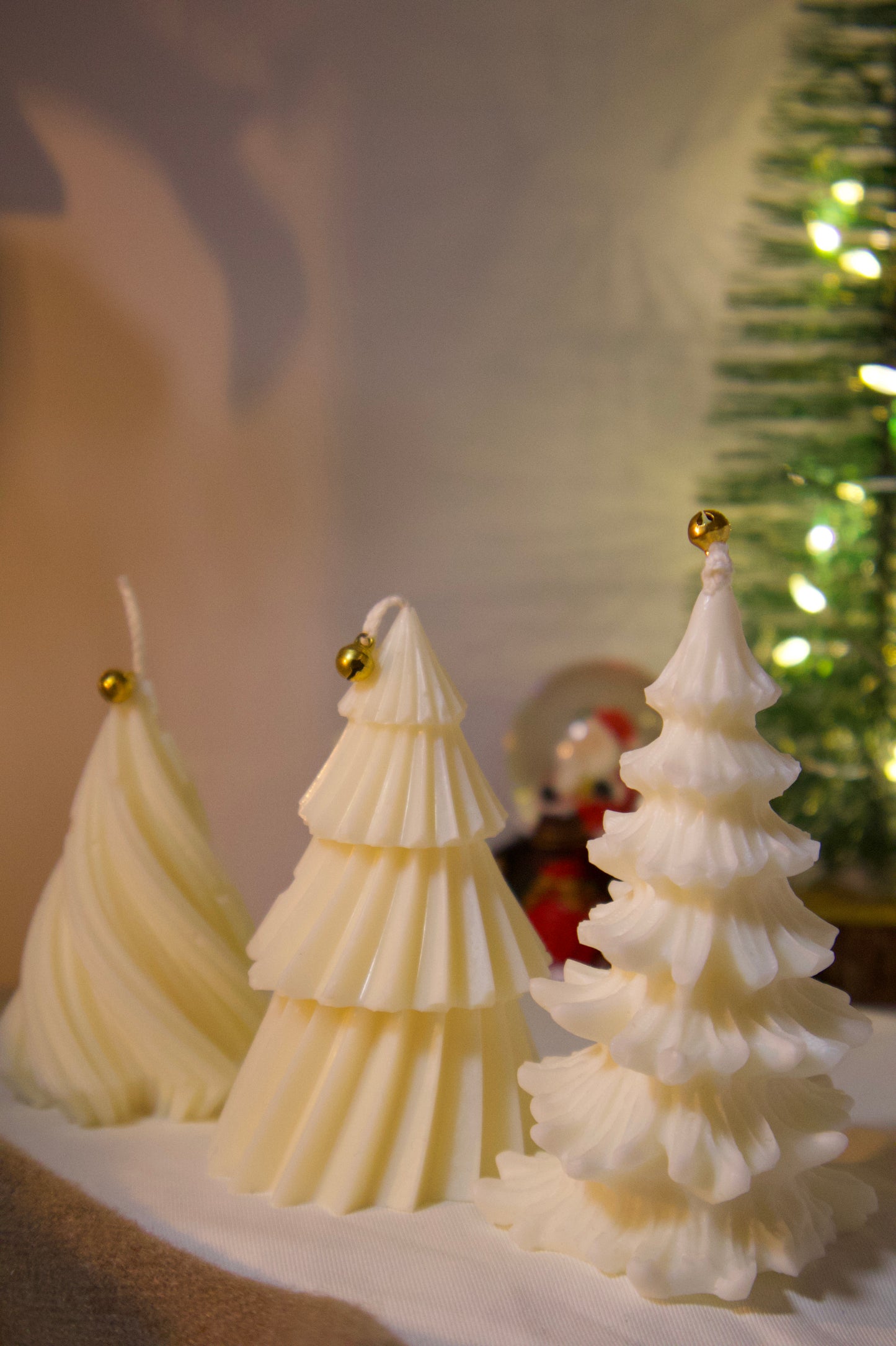 Set de Abetos Navideños - velas decorativas navideñas